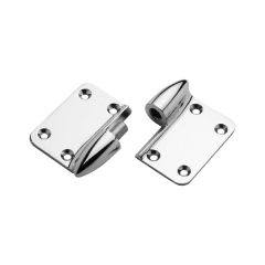 4-hole hinge, LH, chrome, stainless pin