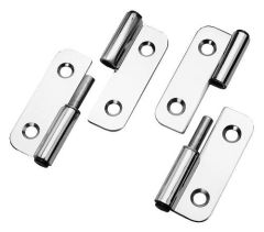 Lift-off hinge,stainless, RH , c/w studs