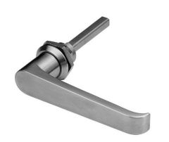 L` handle, screw-fix, stainless steel