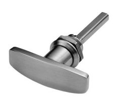 T` handle, screw-fix          
stainless steel