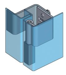 Concealed hinge c/w flag