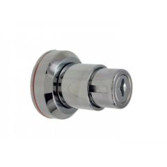 Glass sliding door lock, keyed to differ, chrome plated, X=12.5mm