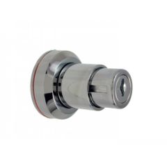 Glass sliding door lock, keyed to pass, chrome plated, X=12.5mm