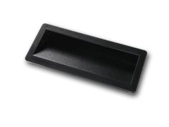 Recess grab handle , blk plastic, mat 1.5-2mm