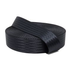 Webbing for check straps 50mm, black, 100 mtr coils, price is per metre