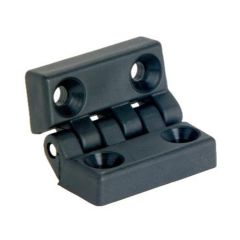 Screw on hinge 48 x 48mm, black, polyamide