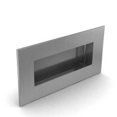 Flush handle st/st, satin finish, A120, B60mm