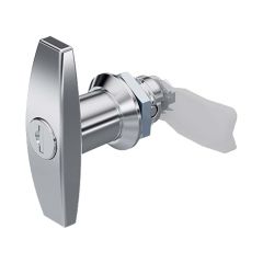 T-Handle, zinc die,chrome     
 plated. Keyed diff.