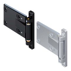 Hinge,3D. RH. Black. with stainless steel har