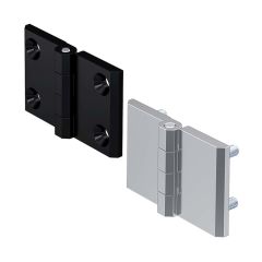 Hinge, screw-on. 50x76. zinc die, black.M