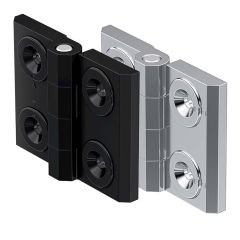 Screw-On Hinge 2D,            
zinc die, black