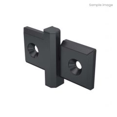 Hinge, black, RH 45 x 45