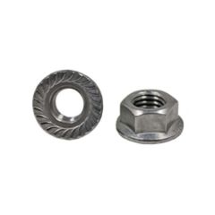 Selflocking nut with          
serrated bearing M6