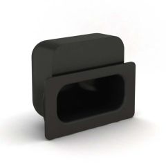 RECESSED HANDLE L120, BLACK