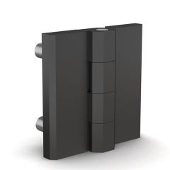 HINGE W/SS STUDS 50 X 50- BLACK POLYAMIDE