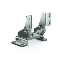 Torque hinge 30 x 60 mm, dual axis, 430 stainless steel