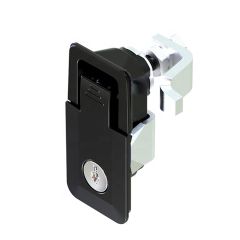 Lift & turn compression latch, keyed to differ, grip range 6-16mm & 56-66mm, black powder coated