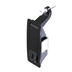 Compression Latch, Lever Latch, Tool Locking, Railway Standard, 1-5mm Panel, 1-24mm Grip, Not Sealed, Zinc Alloy, Powder Coat, Black