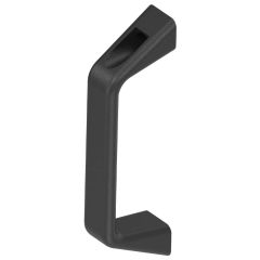 Pull handle, aluminium, black A=120, B=147, H=43