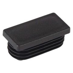 Rectangular Insert 50mm x 25mm,1.0-3.0mm PVC Black, Ribbed