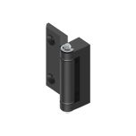 Screw-on hinge black 6mm higher