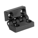 Screw on hinge 64 x 64mm, black, polyamide