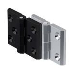 Hinge,screw-on. 60x76. Zinc die,black. 4 holes